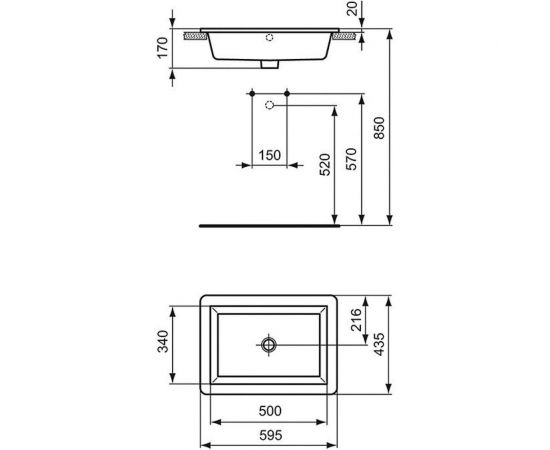 Раковина Ideal Standard Strada 60 см K078001 – изображение 2