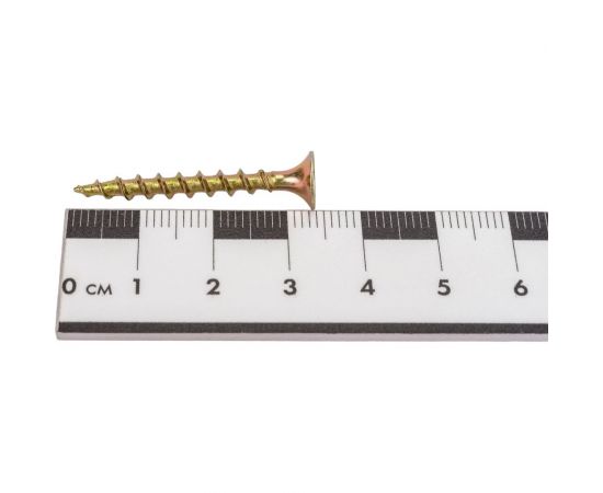 Саморезы МТК потайная головка, крупный шаг, жёлтый цинк, 3,5x35 500 шт. 113250 – изображение 4