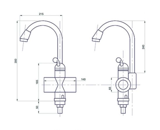 Смеситель-водонагреватель mixline проточного типа WH-001 3,3 кВт, УЗО, кухня 544216 – изображение 4