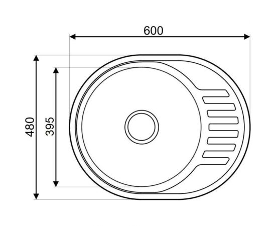 Мойка NAVAKO Bliss 600n чаша слева (отверстие под смеситель) 13002 – изображение 2