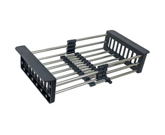 Кухонная мойка из нержавеющей стали WISENT ws36050b с pvd покрытием (60x50 см) с раздвижным коландером и дозатором WS36050B/W302644B/W405B/WGER010 – изображение 6