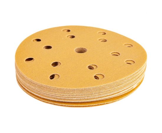 Диск шлифовальный перфорированный с липучкой (5 шт; 150 мм; Р320; 15 отв.) Abraforce 90365 – изображение 5