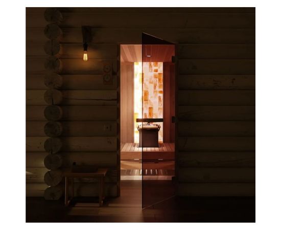 Дверь для бани DoorWood эталон бронза, 1900x700 мм, левая, петли слева DW-00014817 – изображение 4