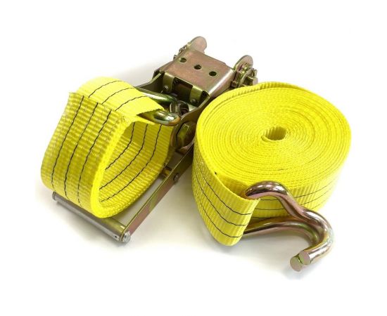 Стяжной ремень с храповиком для крепления груза ТамбовТехСнаб 5/10 т, 8 м, 75 мм 7930105412794 
