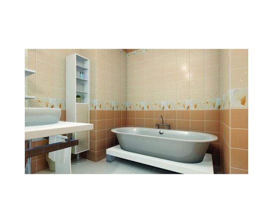 Панель ПВХ КронаПласт Unique капли росы бежевые, 2 шт. 00-00038390 