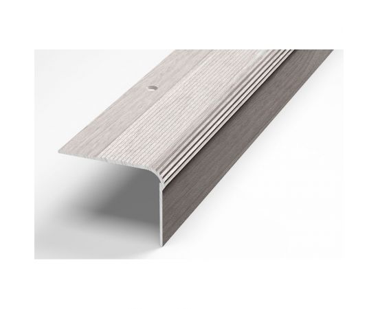 Порог угловой алюминиевый декоративный (54х41,8 мм, 1,8 м, Ясень белый) ЛУКА УТ000027287 