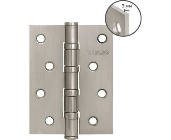 Универсальная петля FUARO HEAVY SN (матовый никель) 100x75x3 мм (2 шт) IN4400U 46503 