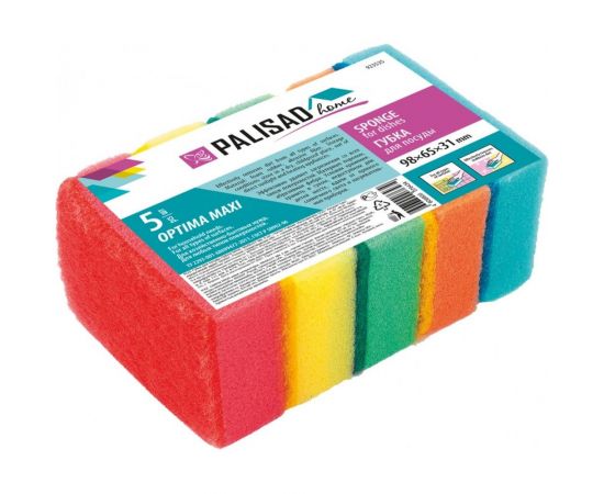 Губки для посуды Palisad Optima MAXI Home 98x65x31 мм, 5 шт 923535 