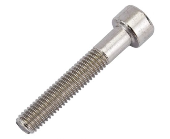 Нержавеющий винт с цилиндрической головкой KREPFIELD M5x30 мм, DIN 912, А2, внутренний шестигранник, неполная резьба, 15 шт. 912A2ВИНТПР5Х30-15 