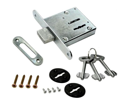 Врезной сувальдный замок с плоским засовом Левша ЗВ8-6 У4-4100 