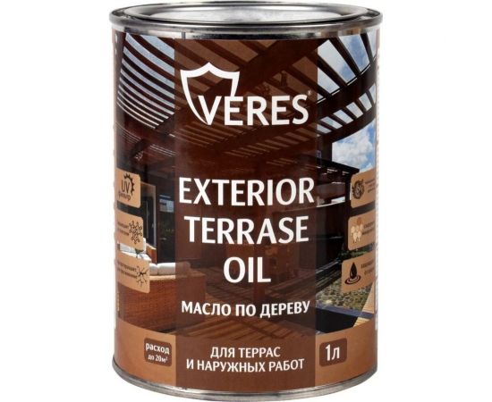 Масло для дерева VERES exterior terrase oil, 1 л, палисандр 255544 