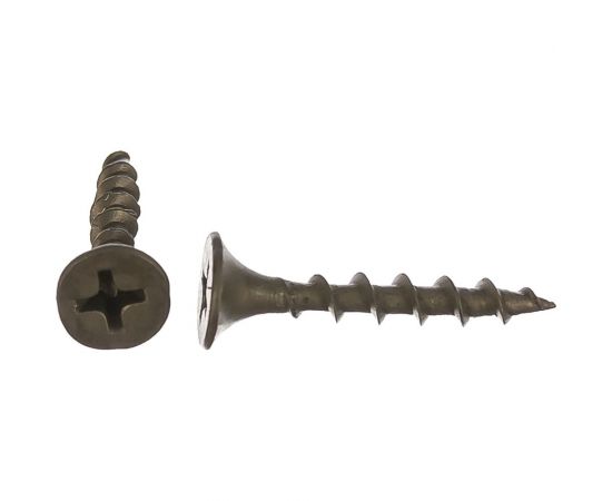 Саморез Качественный Крепеж 3,5х25 потай, крупная резьба, оксид 250 шт 0200359 КЧ 