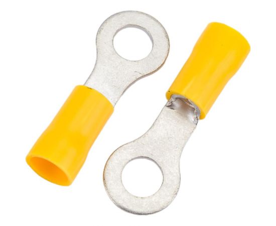 Кольцевой изолированный наконечник KLR ROV-606 с ПВХ манжетой 4.6...6.6мм2/М6/Жёлтый/6500606 