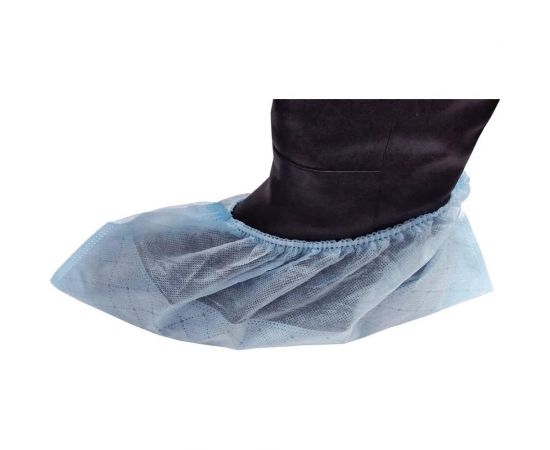 Бахилы с двойной подошвой ГЕКСА из спандбонда, 25 пар, 25+40 г/м2, голубые 630952 – изображение 3