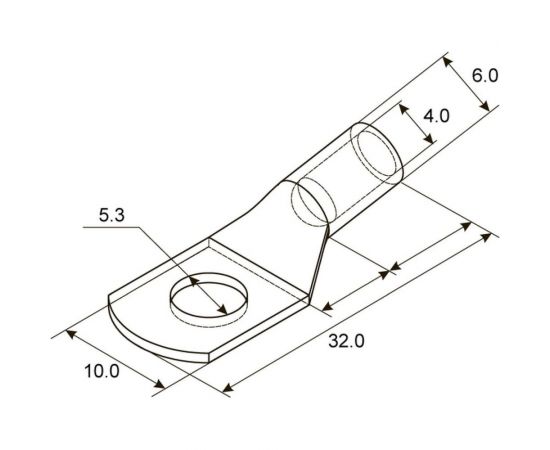 Наконечник REXANT ТМЛ 6–5–4 (6 мм2 - d 5 мм) ГОСТ 7386-80 упаковка 10 шт 07-5305 – изображение 3