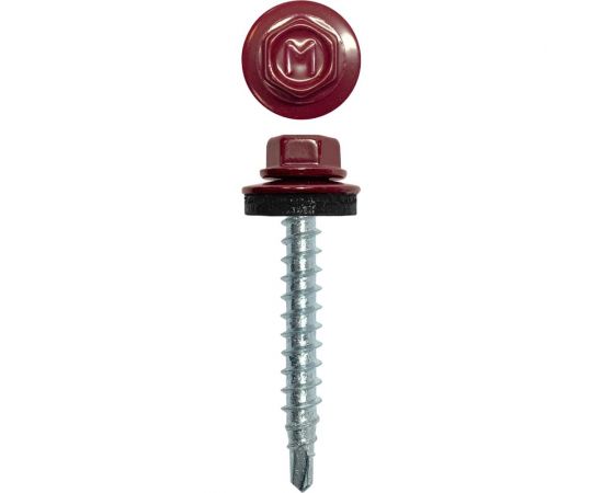 Кровельный саморез Daxmer 4,8x29 RAL 3005, сверло №1, 250 шт. 305765 – изображение 3
