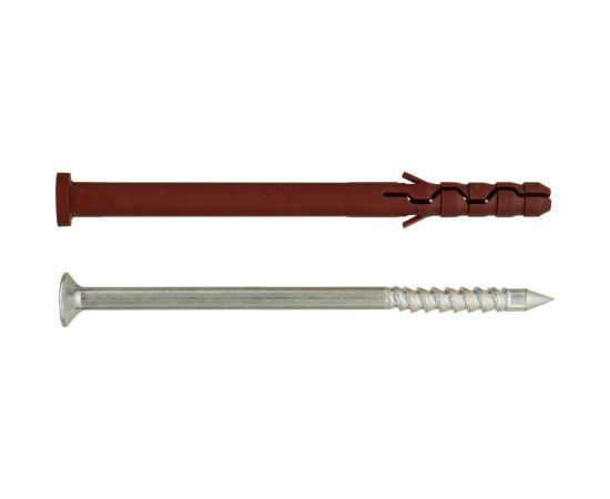 Усиленный нейлоновый дюбель-гвоздь ЕВРОПАРТНЕР multi pro lk, цилиндрическая манжета, 6x80 мм, 25 шт. B7 0013 – изображение 3