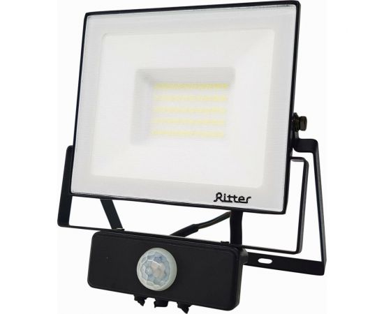 Светодиодный прожектор RITTER серия PROFI 230В 50 Вт 6500К 5000Лм IP65 черный с датчиком движения 53422 2 – изображение 2