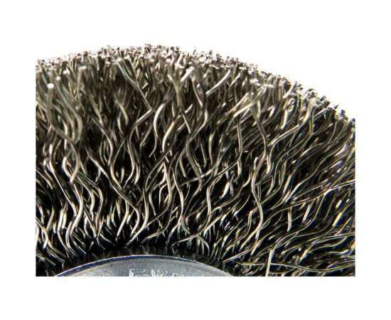 Щетка для дрели дисковая 60x18 мм, с хв-м 6 мм, гофрированная нержавеющая сталь 0.30 мм 13-183 EuroBrush EB-D60SS1 – изображение 3