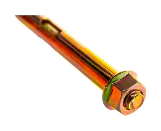 Анкерный болт с гайкой Зубр 10 x 77 мм, 40 шт, желтопассивированный, Профессионал 302342-10-077 – изображение 2