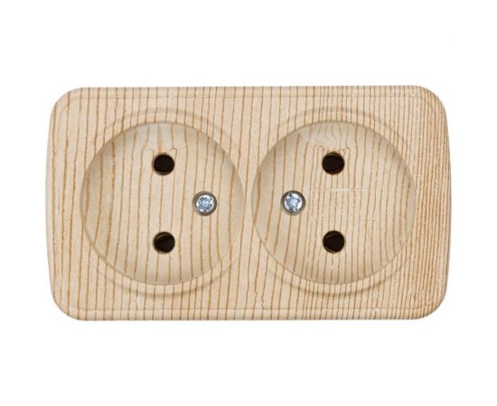 Розетка TDM двойная 2П открытой установки IP20 10А, сосна ""Дача"" Народная SQ1824-0039 – изображение 5