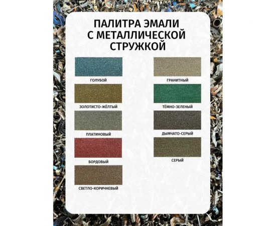 Эмаль с металлической стружкой (гранитная 718; 0.75 л) Poli-R 14051 – изображение 6