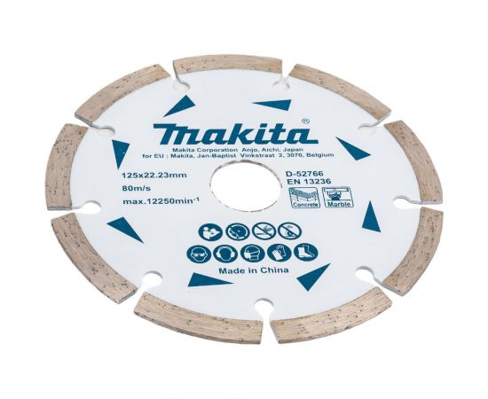 Диск алмазный сегментированный по бетону/мрамору "Эконом" 125x22.23x7 мм Makita D-52766 – изображение 4