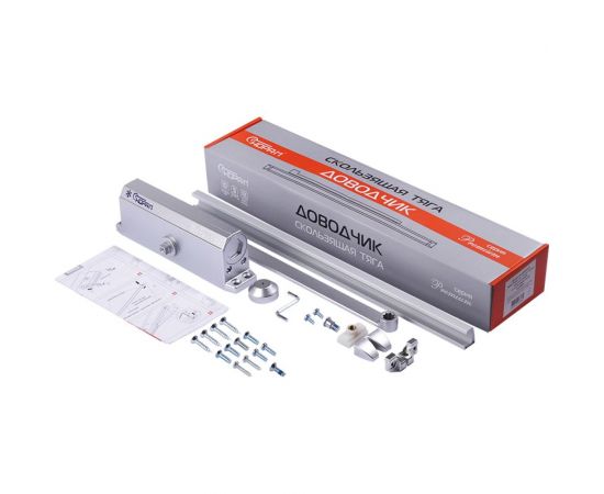 Дверной доводчик НОРА-М 4S Slider скользящая тяга, для дверей до 110 кг, серебро 18769 – изображение 2