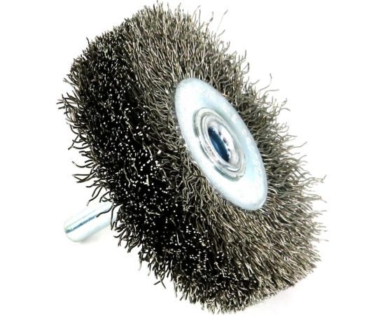 Щетка для дрели дисковая 60x18 мм, с хв-м 6 мм, гофрированная нержавеющая сталь 0.30 мм 13-183 EuroBrush EB-D60SS1 – изображение 4