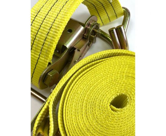 Стяжной ремень с храповиком для крепления груза ТамбовТехСнаб 5/10 т, 8 м, 75 мм 7930105412794 – изображение 2