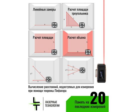 Лазерный дальномер рулетка LT LX400 ДР-LX400 – изображение 3