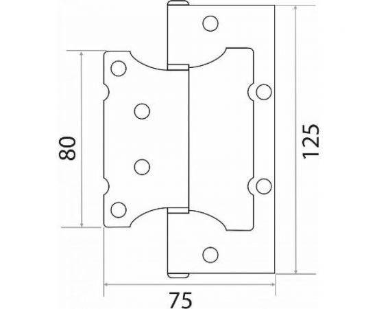 Навес Trodos 125х75х2.5 без врезки б/к никель 201107 – изображение 2