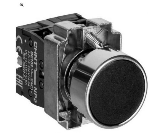 Кнопка управления CHINT NP2-BA25 без подсветки черн. 1НЗ +1НО IP40 574841 
