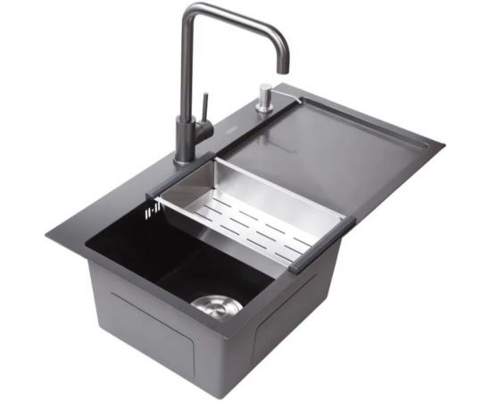 Мойка с дозатором AVINA 7848 L black 