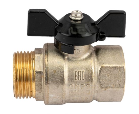 Шаровой кран LD Pride латунь никель Ду25 Ру40 ВР/НР 007-8007 