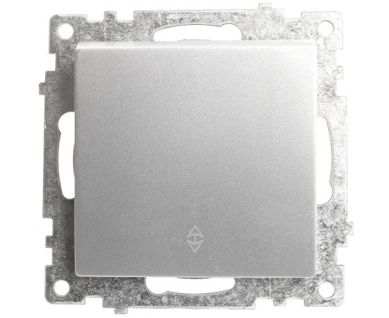 1-клавишный переключатель STEKKER (механизм), GLS10-7105-03, 250V, 10А, серия Катрин, серебро 39576 