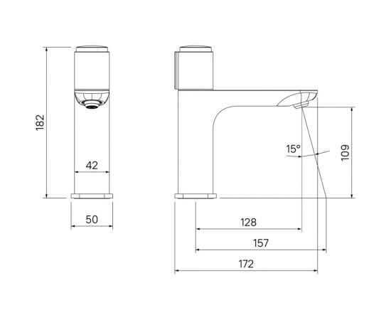 Смеситель для умывальника с инновационным управлением IDDIS Slide Push Control, графит SLIGMBTi01 – изображение 2