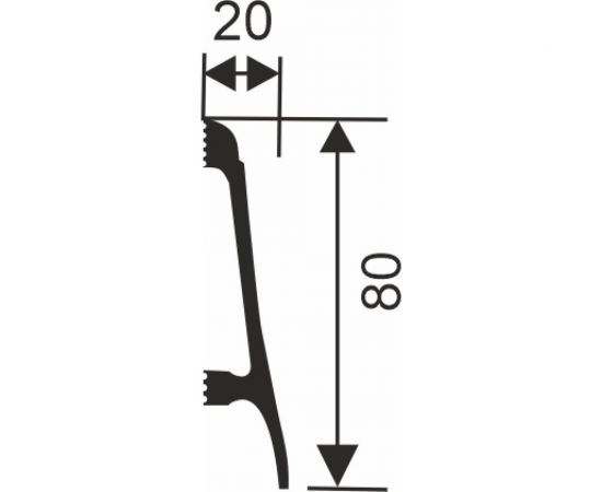 Плинтус Cosca Decor px018, 80x20х2000 мм, экополимер СПБ105644 – изображение 2