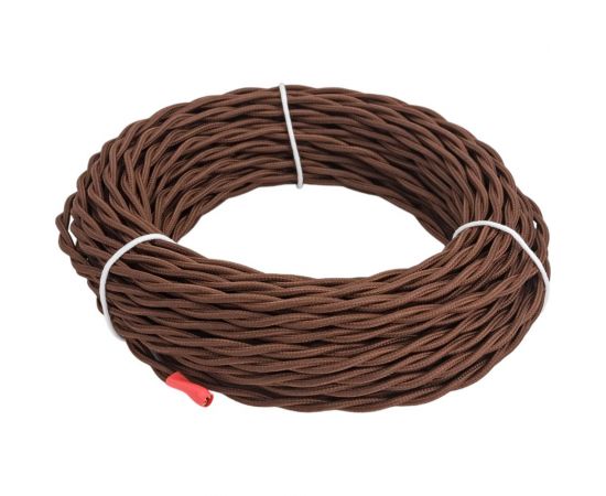 Ретро провод TDM ""Эко"" 2x1,5 витой ГОСТ коричневый 20м SQ2801-0221 – изображение 4