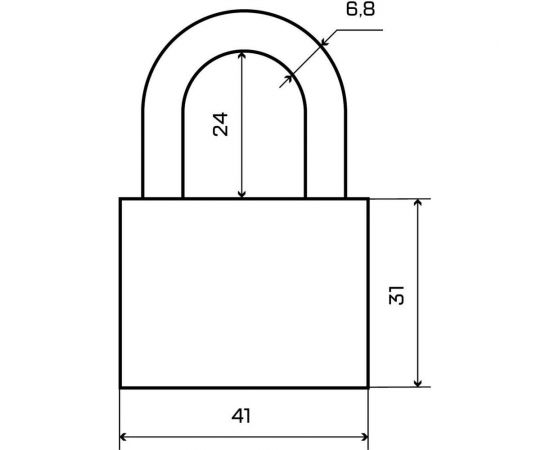 Навесной замок Стандарт HD-501 (6.8 мм; европакет) 13886 – изображение 2