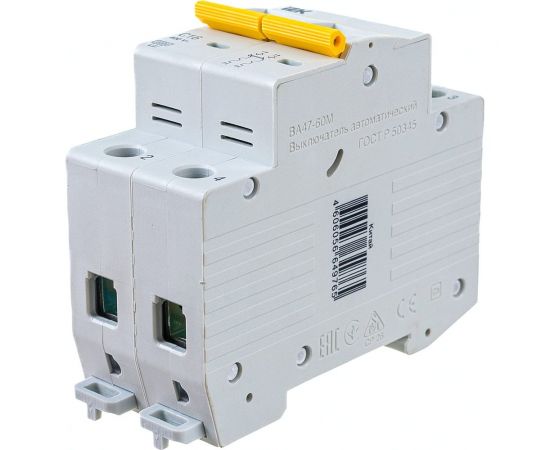 Автоматический выключатель IEK ВА47-60M 2Р 16А 6кА С MVA31-2-016-C – изображение 3
