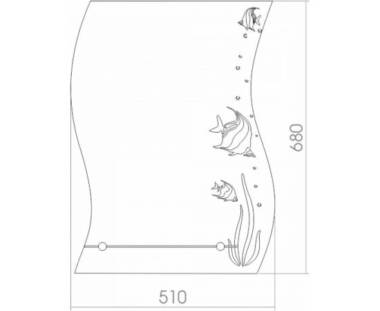 Зеркало mixline Немо 510х680 с полкой 525462 – изображение 2