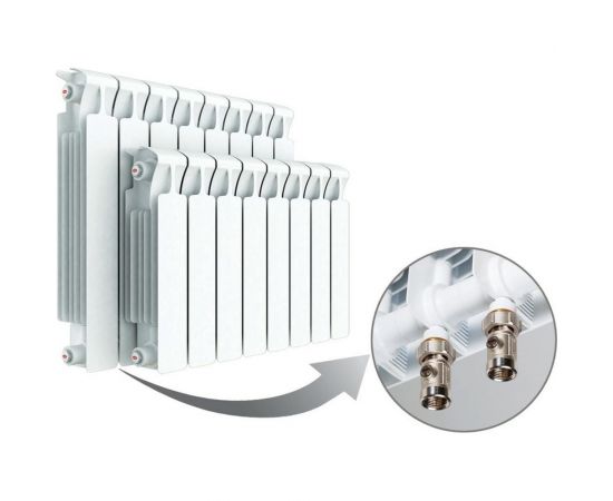 Радиатор RIFAR Monolit Ventil 500 х 4 сек НП прав MVR 50мм RM50004НП50 – изображение 4