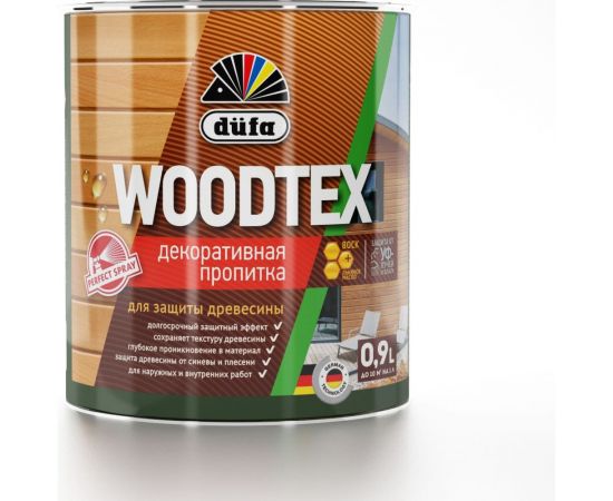 Декоративная пропитка для защиты древесины Dufa WOOD TEX серая, 0.9 л МП00-011149 – изображение 4