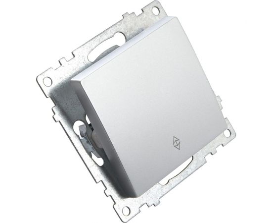 1-клавишный переключатель STEKKER (механизм), GLS10-7105-03, 250V, 10А, серия Катрин, серебро 39576 – изображение 2