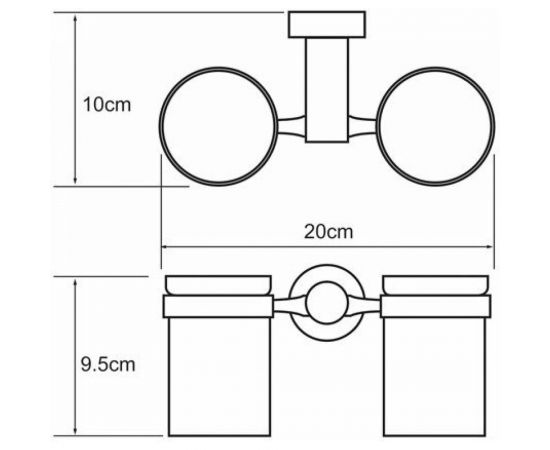 Двойной подстаканник WasserKRAFT Donau K-9428D – изображение 2