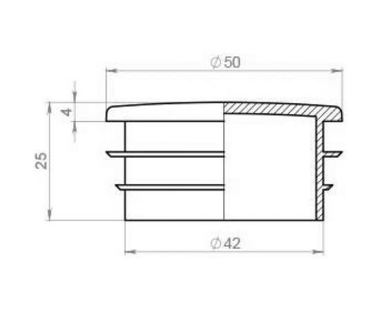 Заглушка ЭЛИМЕТ (диаметр 50 мм; 10 шт) БП-00001799 – изображение 2