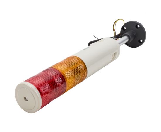Светосигнальная колонна INNOCONT d=56мм, светодиод, стойка 70мм, основание d=70мм, постоянное свечение, зуммер, цвет: красный, желтый, 220VAC, IP50, кабель 0,5м TL56B-220-RY – изображение 5