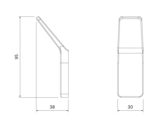 Одинарный крючок IDDIS Slide сплав металлов, хром SLISC10i41 – изображение 2