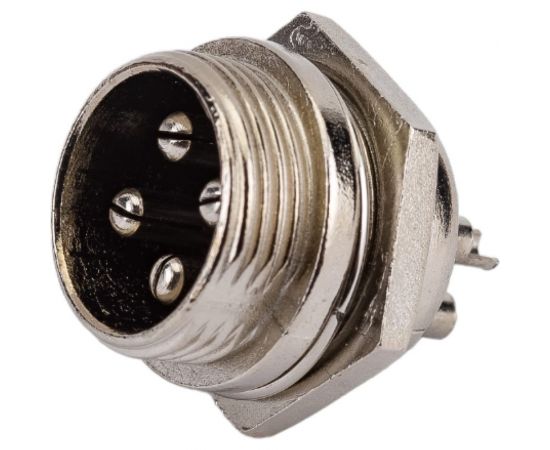 Разъем MIC16 4P штекер Pro Legend металл на корпус, PL2208 – изображение 3